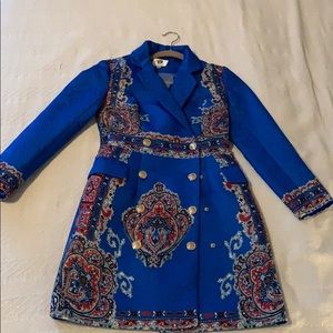 Comino Couture Electric Blue Blazer Dress
